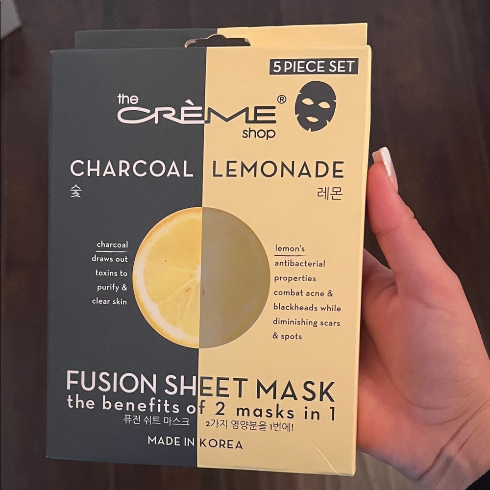 The Crème Shop Charcoal Lemonade Fusion Sheet Mask Set